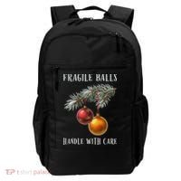 Fragile Balls Handle With Care Funny Offensive Christmas Backpack thumb 0
