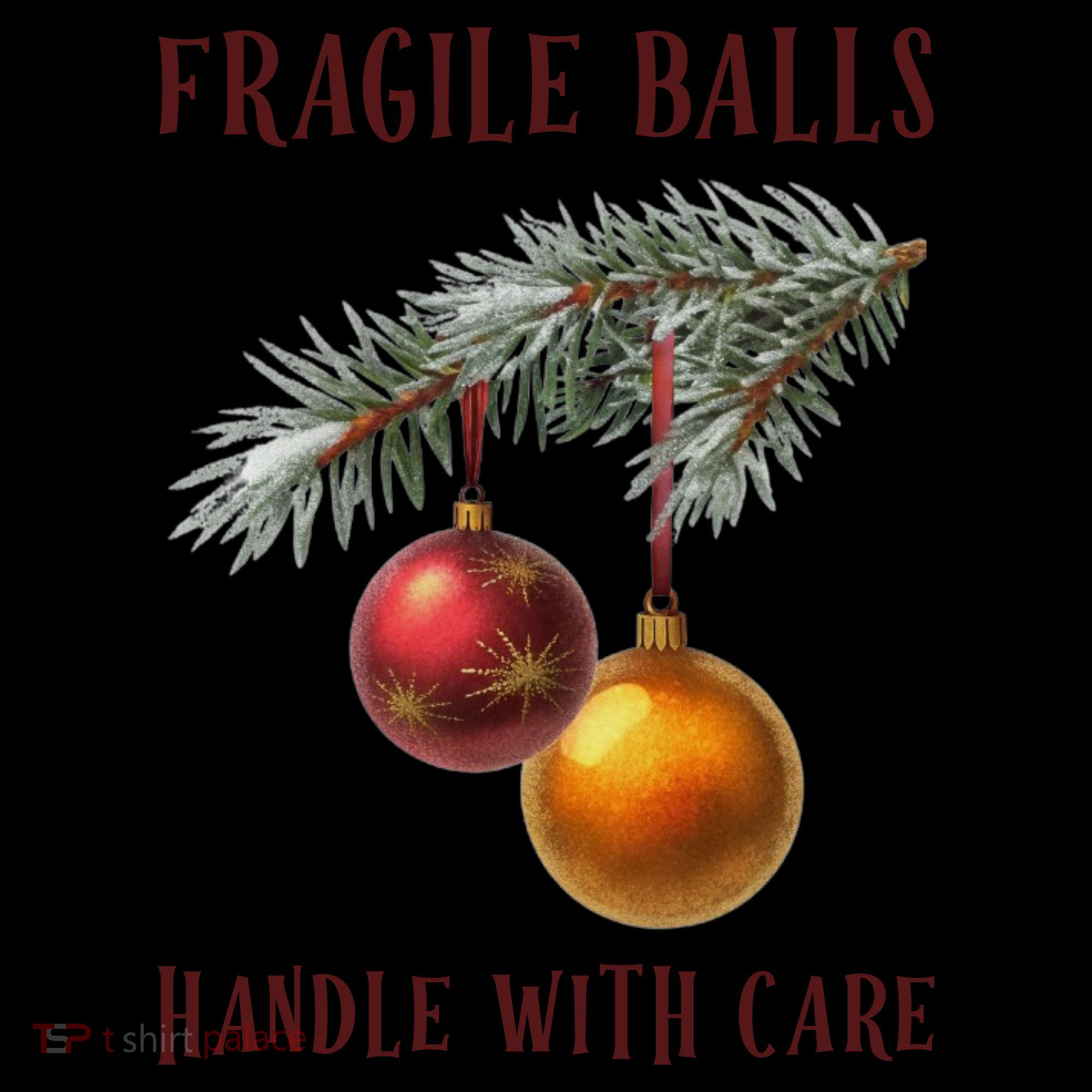 Fragile Balls Handle With Care Funny Offensive Christmas Coffee Mug
