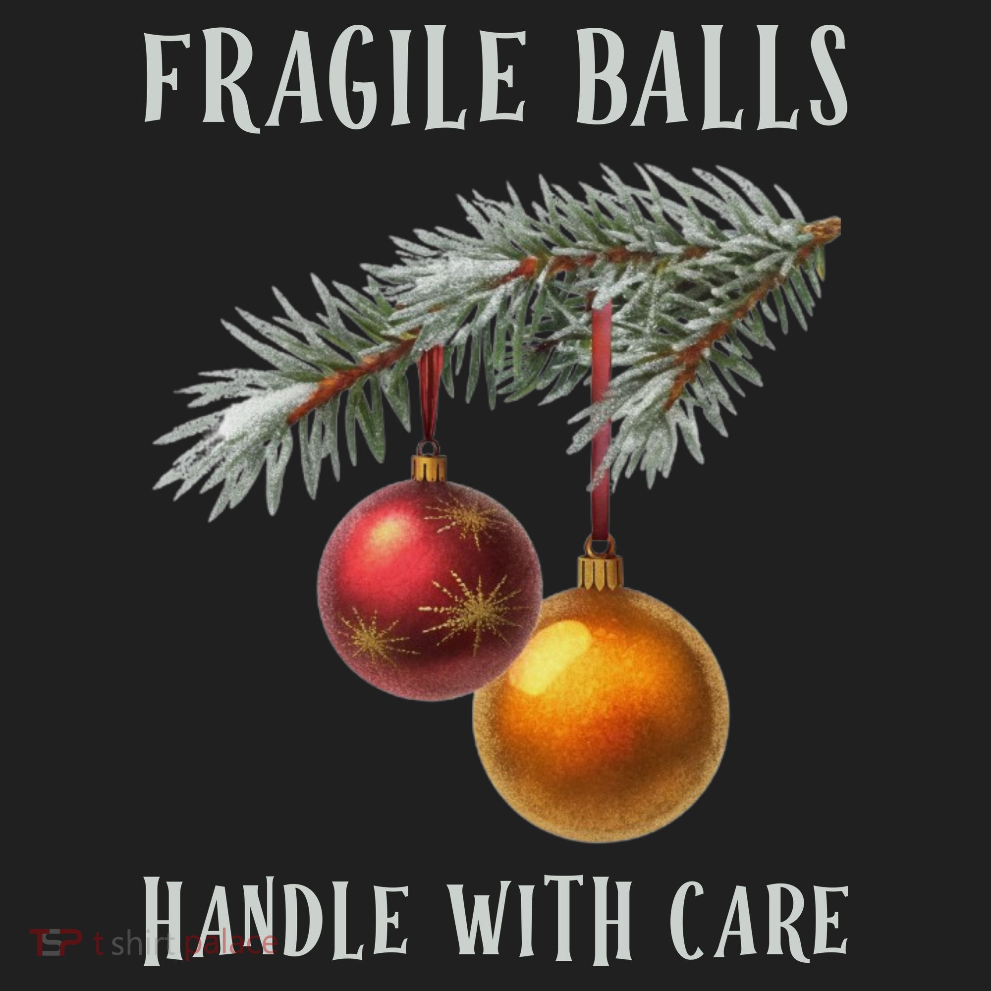 Fragile Balls Handle With Care Funny Offensive Christmas Beanie