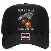 Fragile Balls Handle With Care Funny Offensive Christmas Hat thumb 0