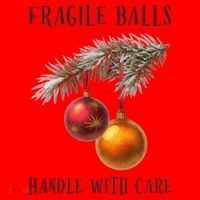 Fragile Balls Handle With Care Funny Offensive Christmas Santa Hat thumb 1