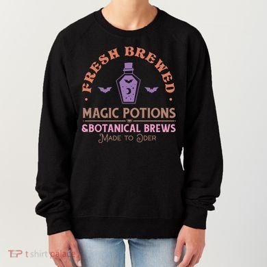 Fresh Brewed Halloween Witch Sign Witchy Mystical Magical Cute Gift Women's Sweatshirt