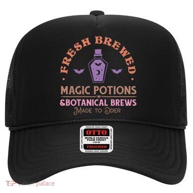 Fresh Brewed Halloween Witch Sign Witchy Mystical Magical Cute Gift Hat