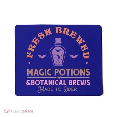 Fresh Brewed Halloween Witch Sign Witchy Mystical Magical Cute Gift Mousepad