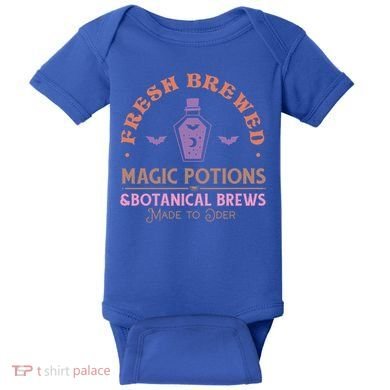 Fresh Brewed Halloween Witch Sign Witchy Mystical Magical Cute Gift Baby Bodysuit