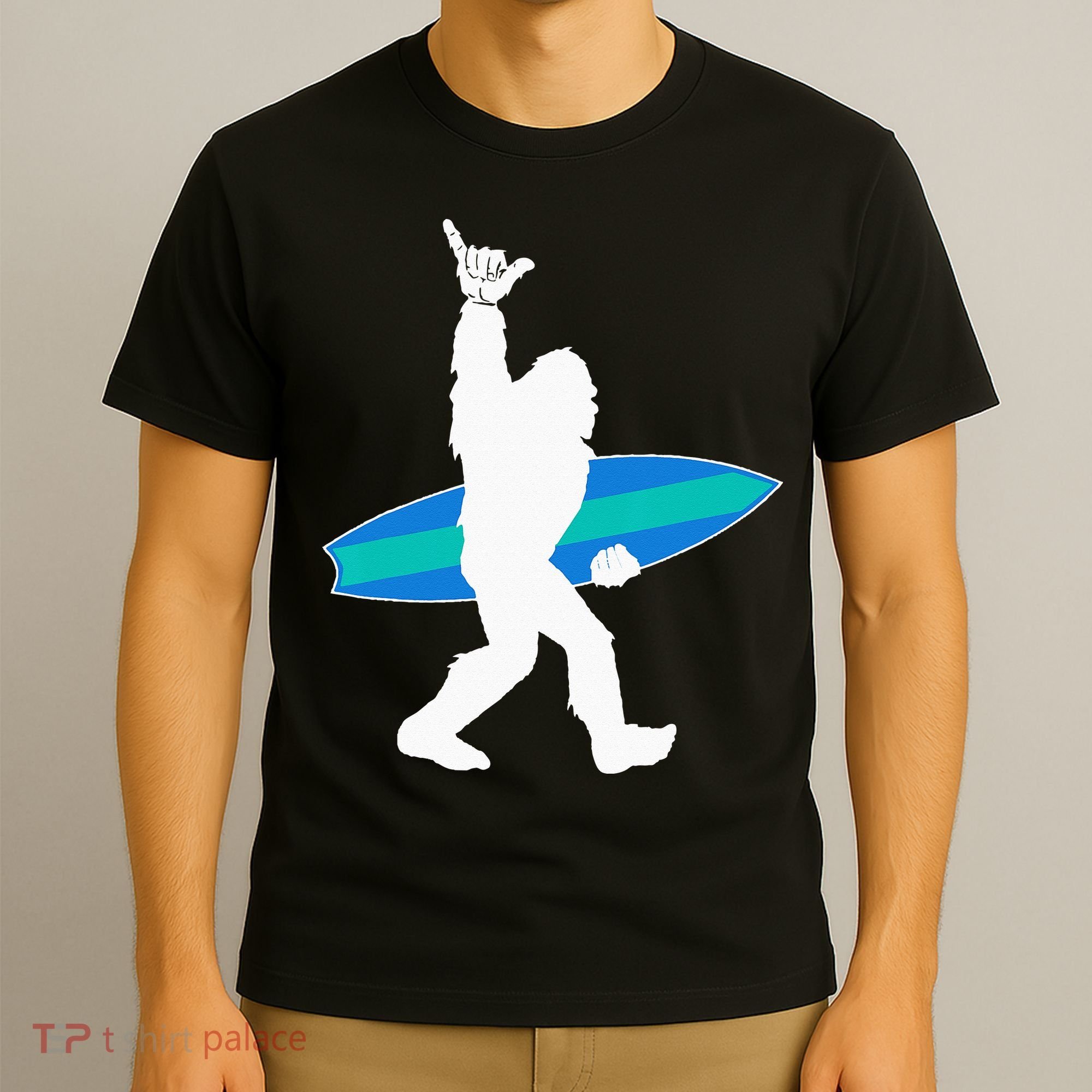 Funny Bigfoot Hang Loose Gift For Shaka Aloha Surfer Lovers T-Shirt
