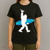 Funny Bigfoot Hang Loose Gift For Shaka Aloha Surfer Lovers T-Shirt thumb 4