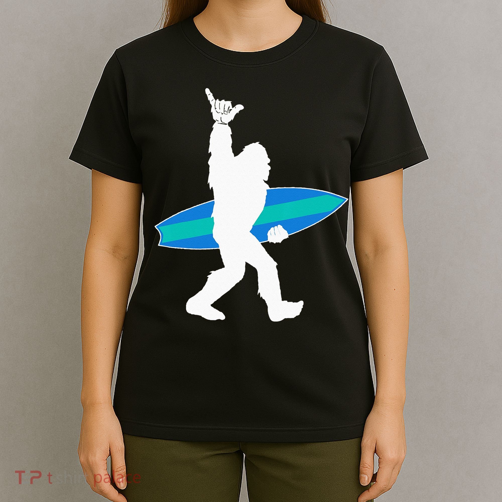 Funny Bigfoot Hang Loose Gift For Shaka Aloha Surfer Lovers T-Shirt