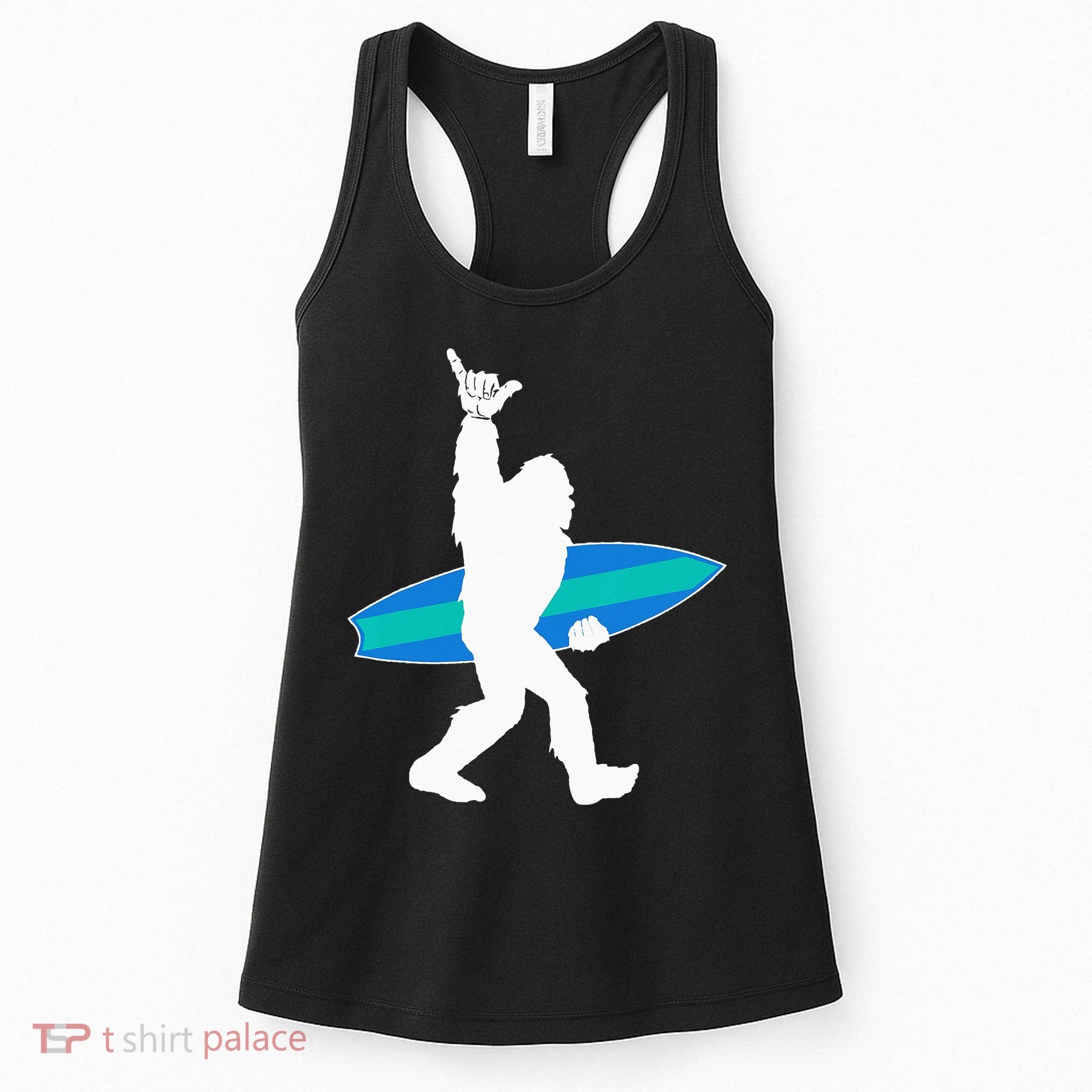 Funny Bigfoot Hang Loose Gift For Shaka Aloha Surfer Lovers Women's Tank Top