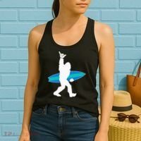 Funny Bigfoot Hang Loose Gift For Shaka Aloha Surfer Lovers Women's Tank Top thumb 2