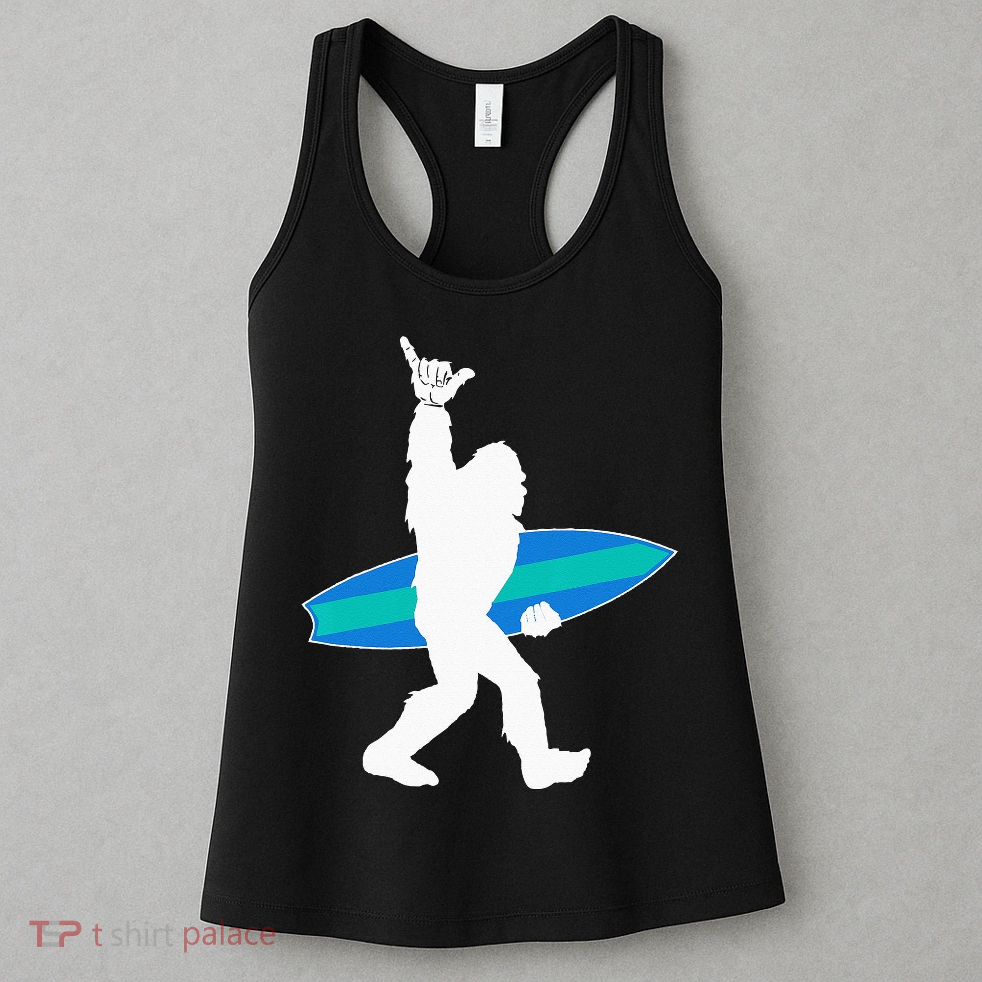 Funny Bigfoot Hang Loose Gift For Shaka Aloha Surfer Lovers Women's Tank Top