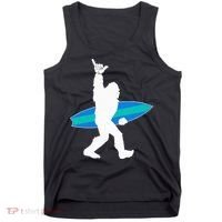 Funny Bigfoot Hang Loose Gift For Shaka Aloha Surfer Lovers Tank Top thumb 0