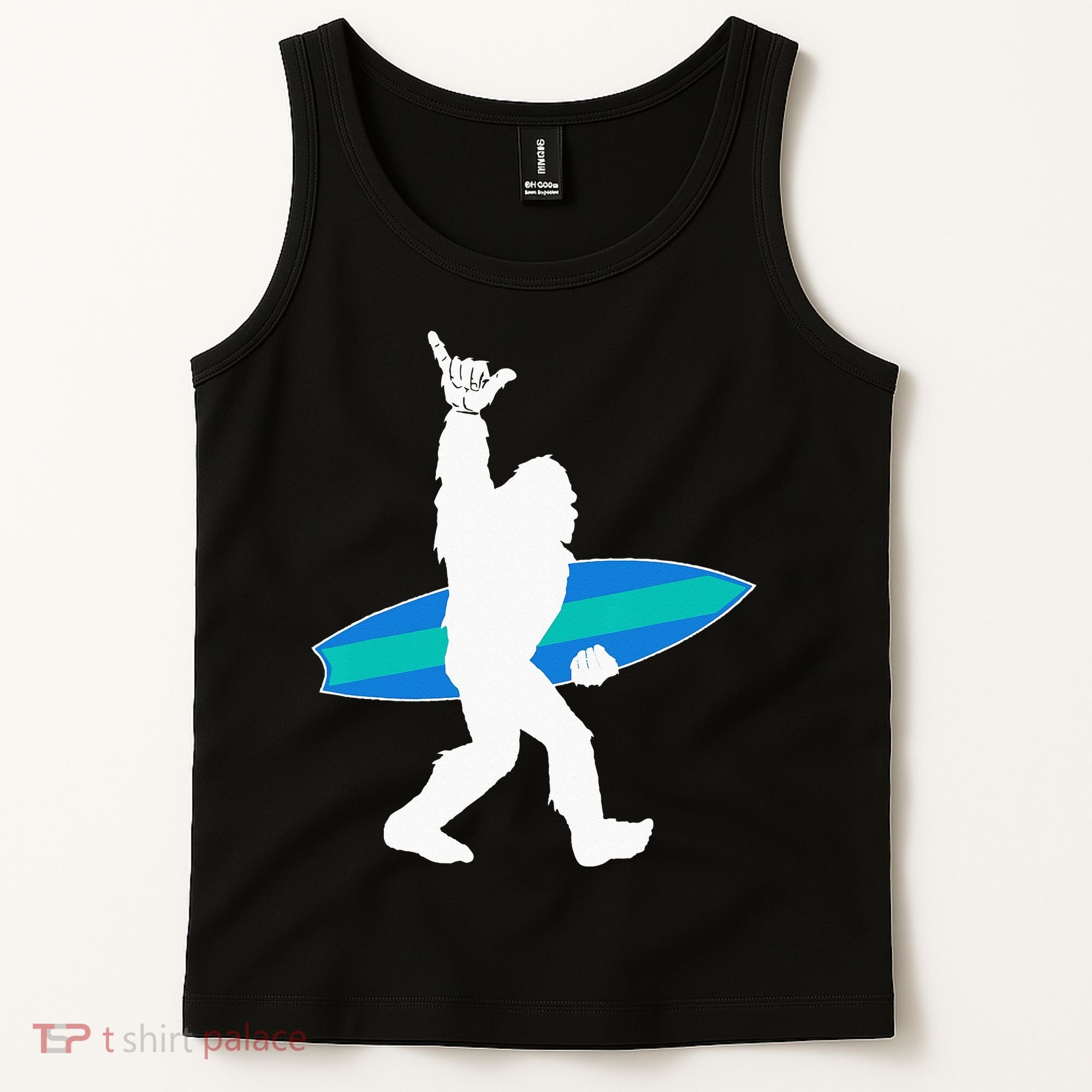 Funny Bigfoot Hang Loose Gift For Shaka Aloha Surfer Lovers Tank Top