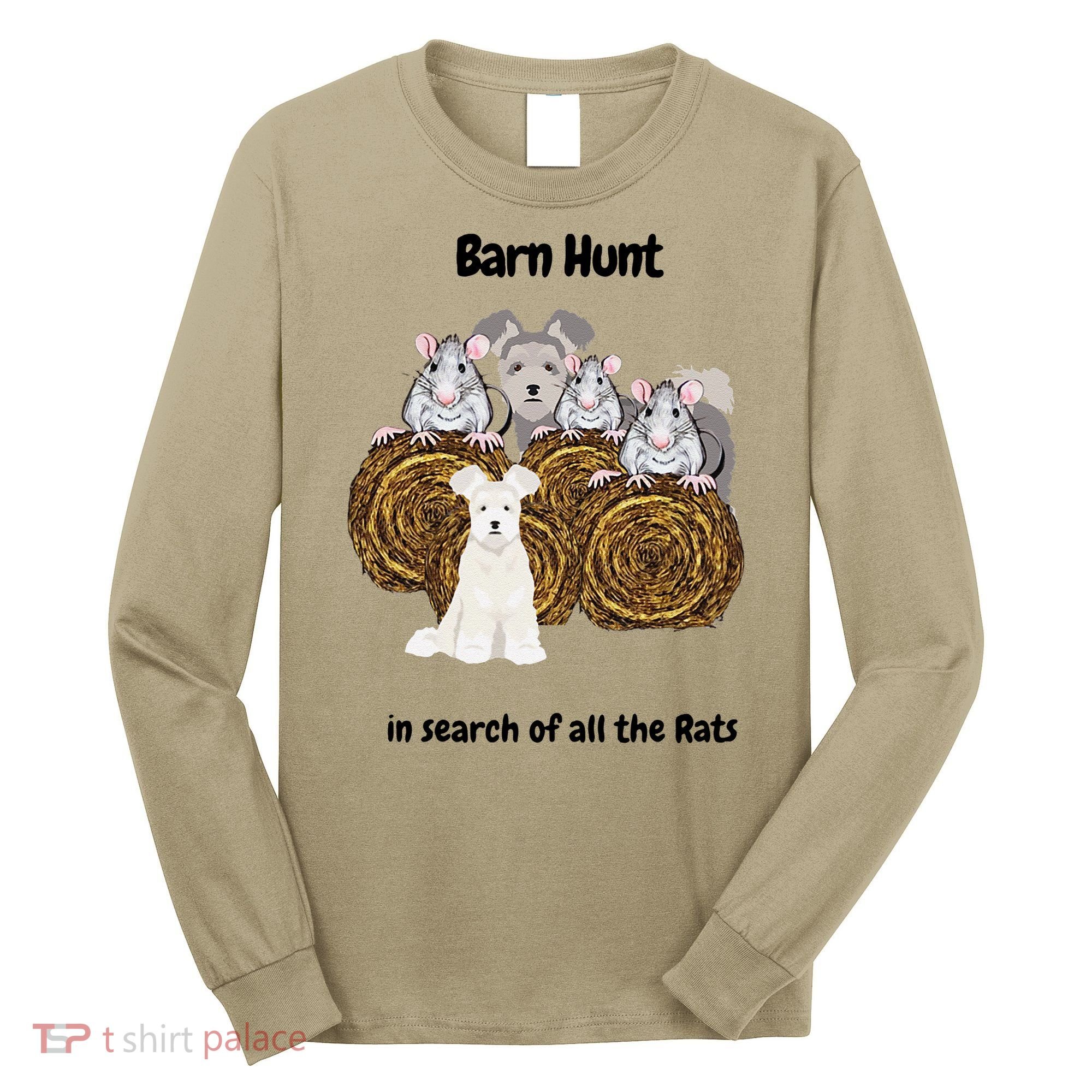 Funny Barn Hunt In Search Of Rats With A Pumi Dog Long Sleeve Shirt