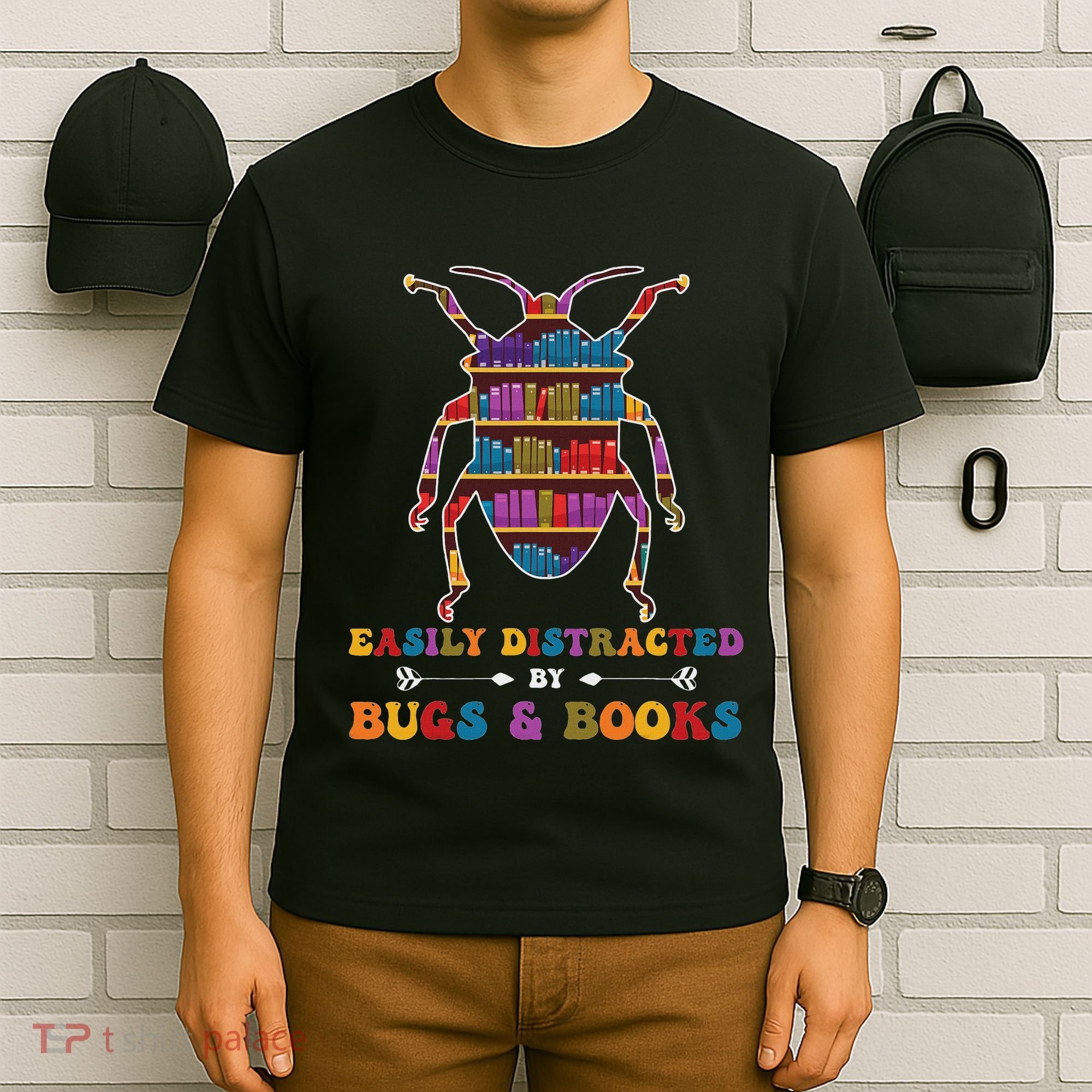Funny Bug Insects Easily Distracted By Bugs Biology Teacher T-Shirt