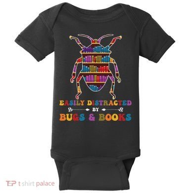 Funny Bug Insects Easily Distracted By Bugs Biology Teacher Baby Bodysuit