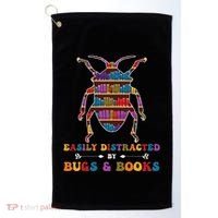 Funny Bug Insects Easily Distracted By Bugs Biology Teacher Golf Towel thumb 0