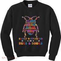 Funny Bug Insects Easily Distracted By Bugs Biology Teacher Kids Sweatshirt thumb 0