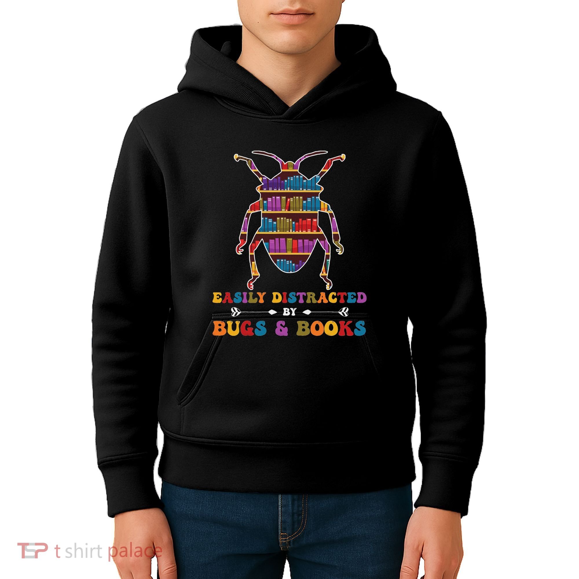Funny Bug Insects Easily Distracted By Bugs Biology Teacher Kids Hoodie