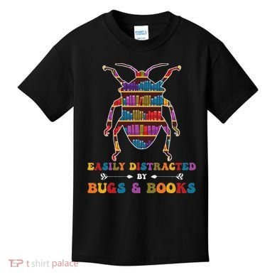 Funny Bug Insects Easily Distracted By Bugs Biology Teacher Kids T-Shirt