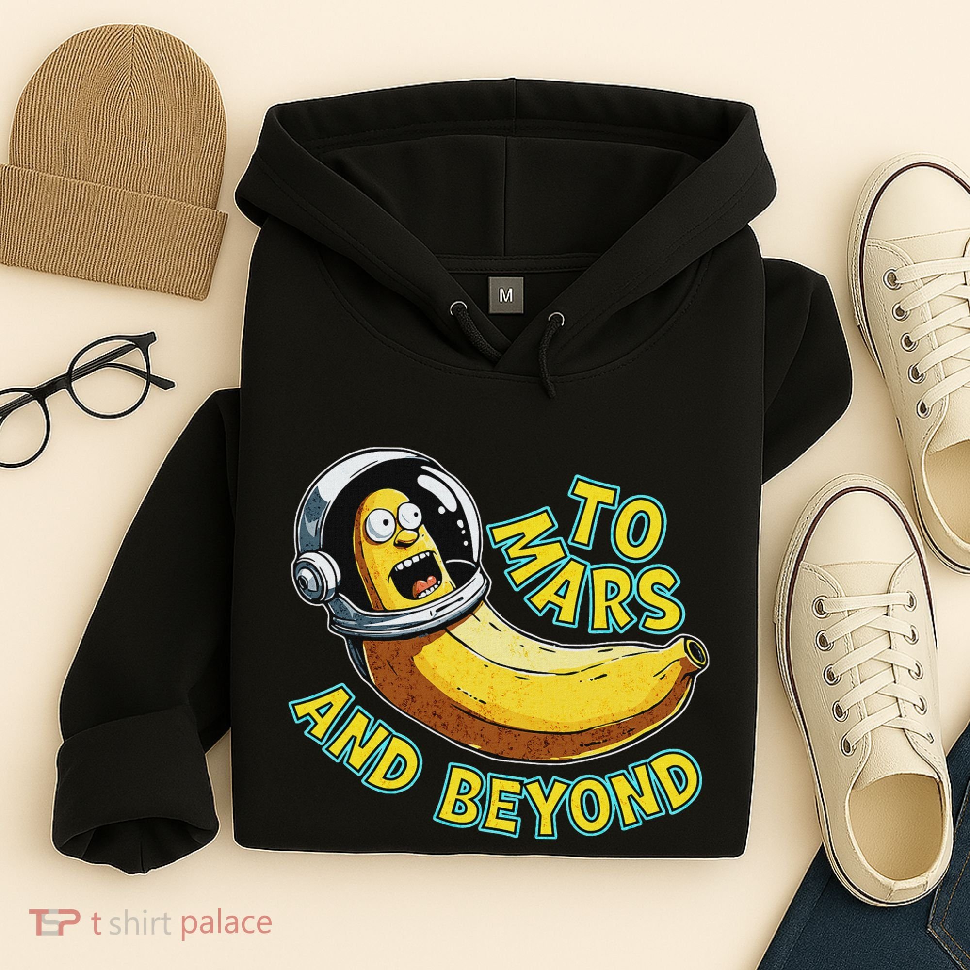 Funny Banana In Space To Mars And Beyound Star Astronaut Hoodie