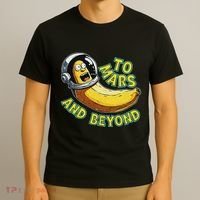 Funny Banana In Space To Mars And Beyound Star Astronaut T-Shirt thumb 3