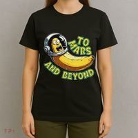 Funny Banana In Space To Mars And Beyound Star Astronaut T-Shirt thumb 4