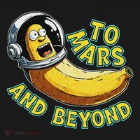 Funny Banana In Space To Mars And Beyound Star Astronaut Coaster thumb 2