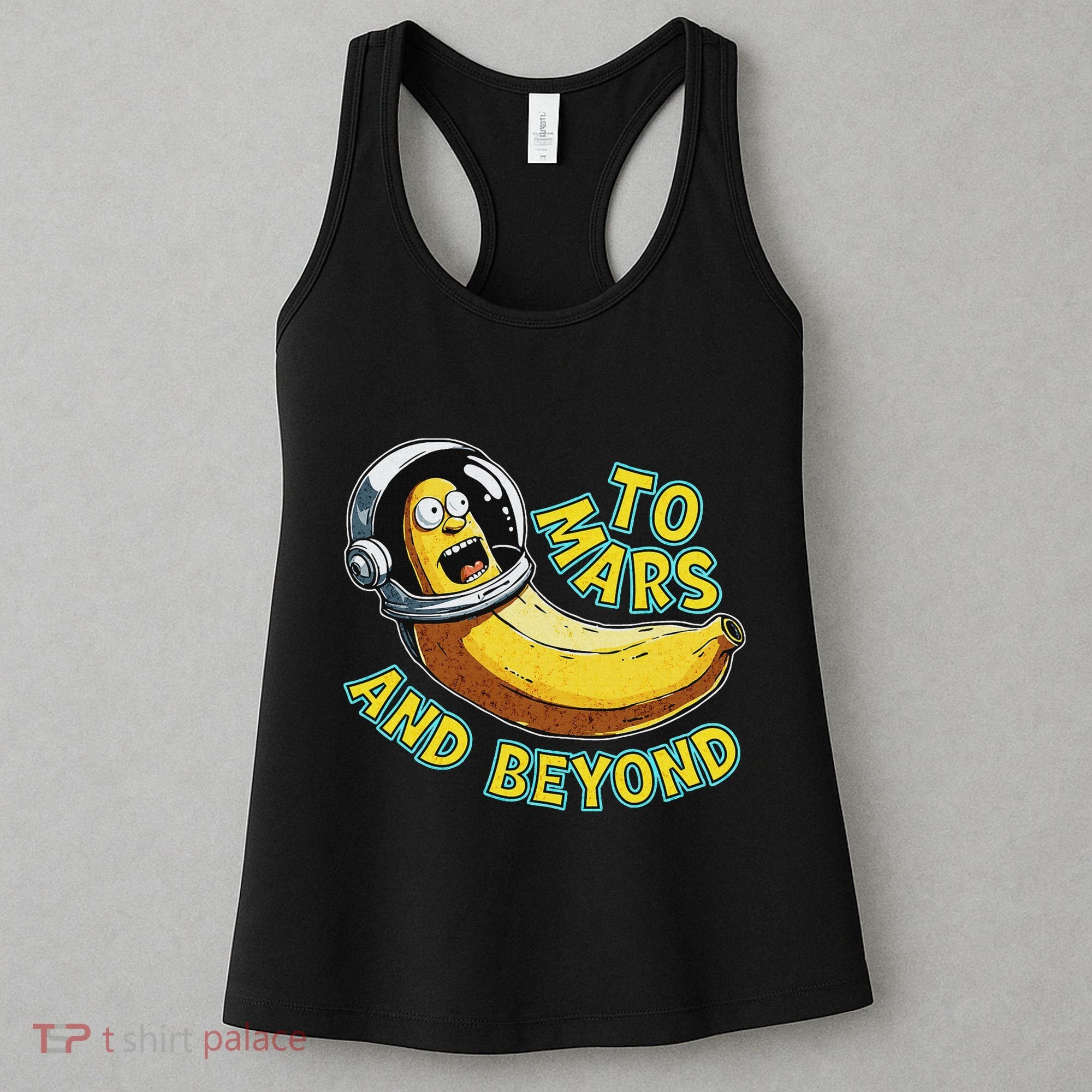 Funny Banana In Space To Mars And Beyound Star Astronaut Women's Tank Top