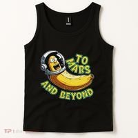 Funny Banana In Space To Mars And Beyound Star Astronaut Tank Top thumb 2