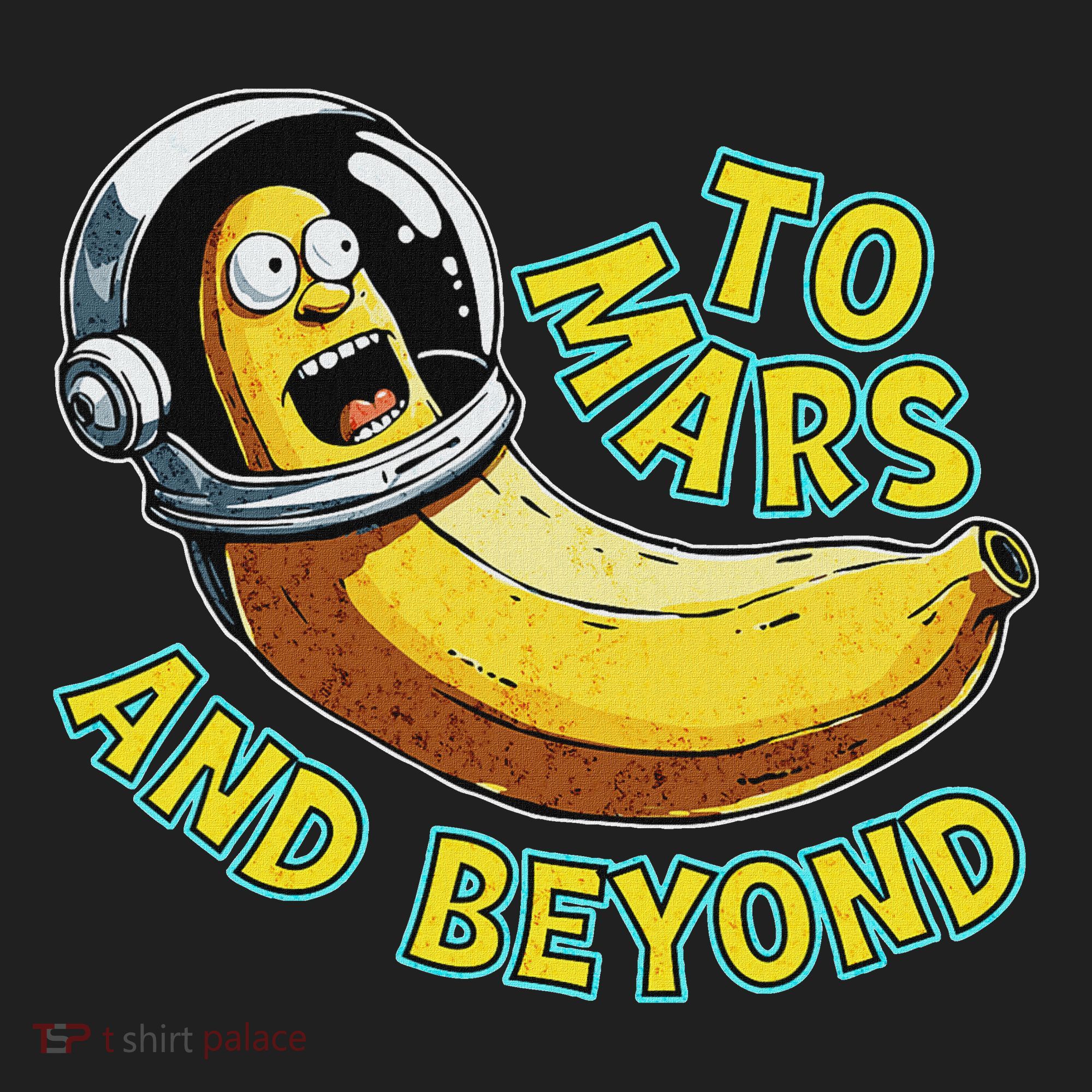 Funny Banana In Space To Mars And Beyound Star Astronaut Golf Towel