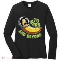 Funny Banana In Space To Mars And Beyound Star Astronaut Women's Long Sleeve Shirt thumb 0