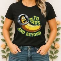 Funny Banana In Space To Mars And Beyound Star Astronaut Women's T-Shirt thumb 2