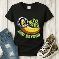 Funny Banana In Space To Mars And Beyound Star Astronaut Women's T-Shirt thumb 3