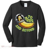 Funny Banana In Space To Mars And Beyound Star Astronaut Kids Long Sleeve Shirt thumb 0