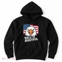 Funny Bald Is Beautiful Independence Day 4th July Eagle Gift Hoodie thumb 0