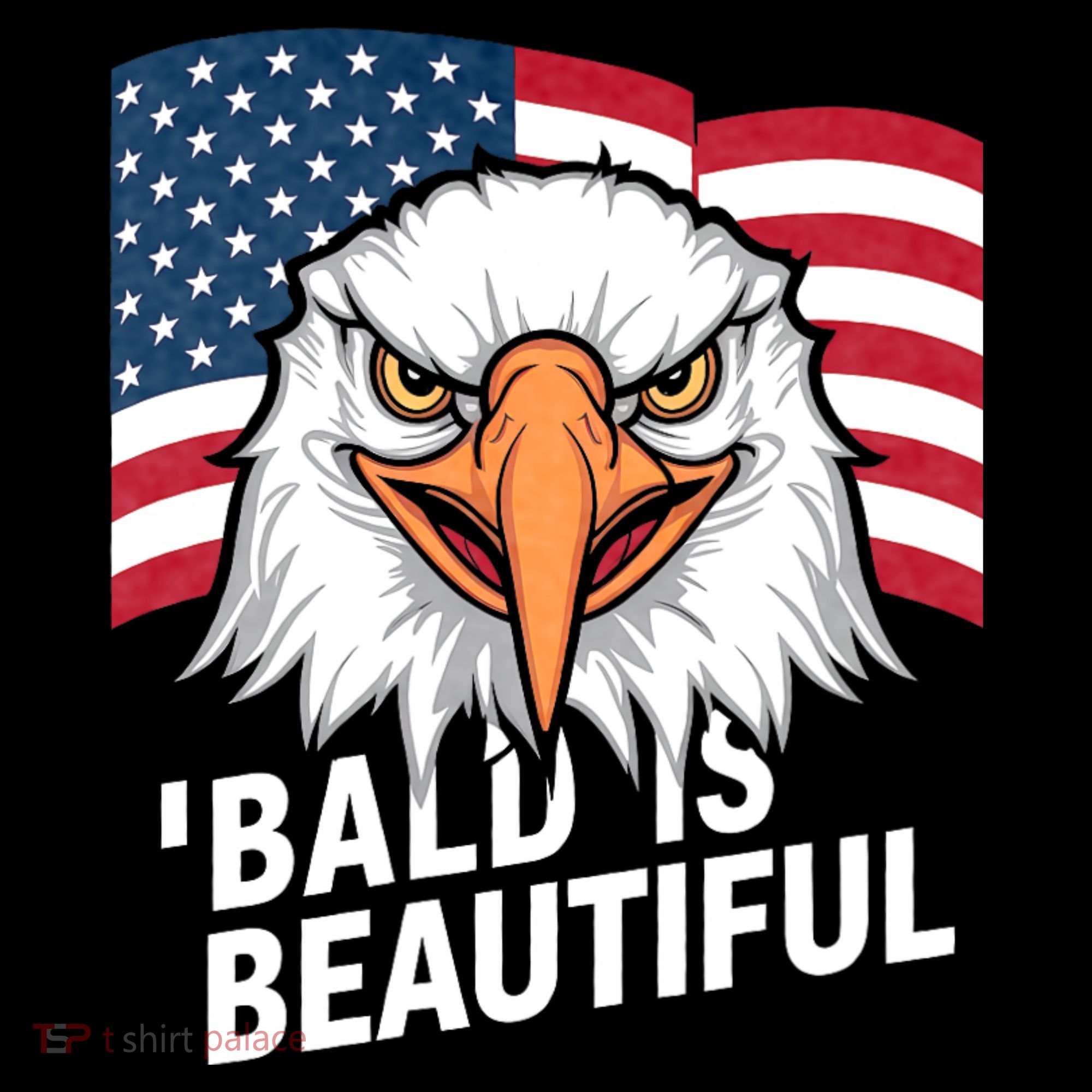 Funny Bald Is Beautiful Independence Day 4th July Eagle Gift Sweatshirt