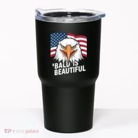 Funny Bald Is Beautiful Independence Day 4th July Eagle Gift Tumbler thumb 0