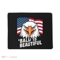 Funny Bald Is Beautiful Independence Day 4th July Eagle Gift Mousepad thumb 0