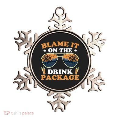 Funny Blame It On The Drink Package Cruise Ship Ornament