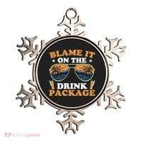 Funny Blame It On The Drink Package Cruise Ship Ornament thumb 0