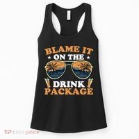 Funny Blame It On The Drink Package Cruise Ship Women's Tank Top thumb 0