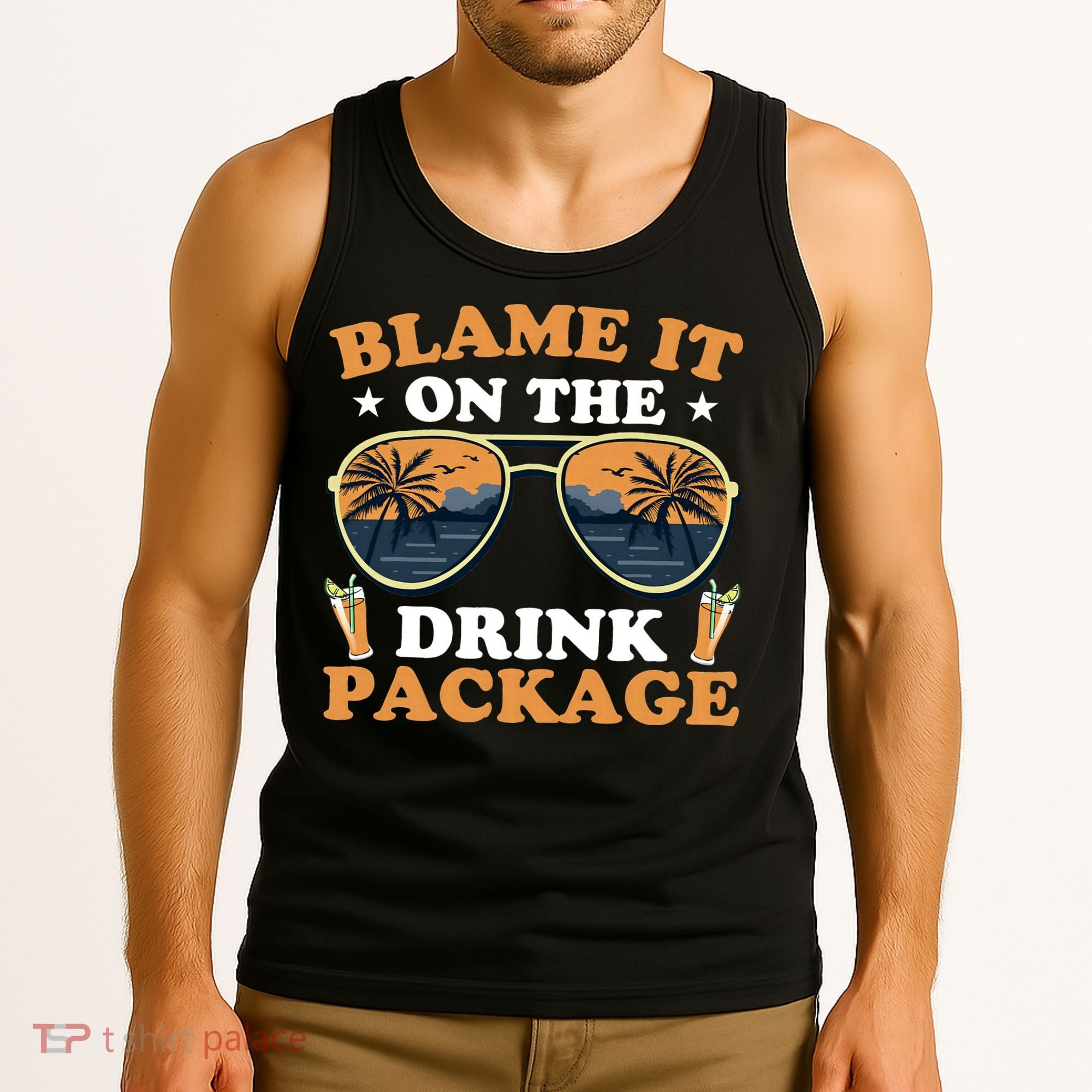 Funny Blame It On The Drink Package Cruise Ship Tank Top