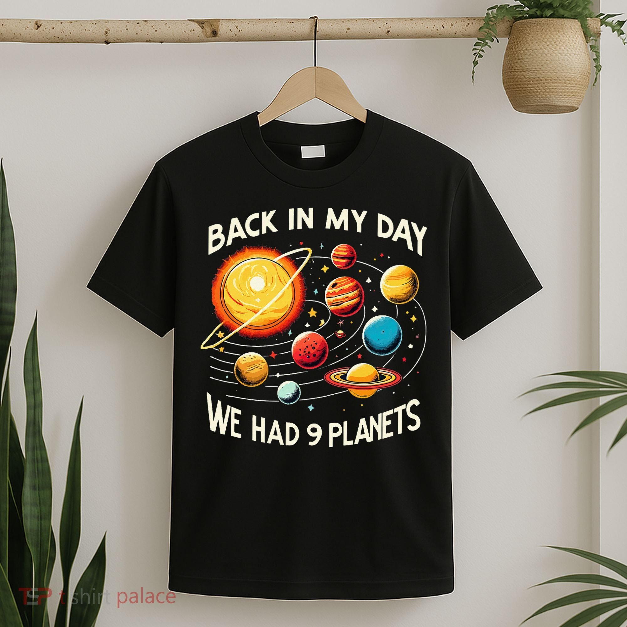 Funny Back In My Day We Had Nine Planet Astronomy Stargazing T-Shirt