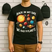 Funny Back In My Day We Had Nine Planet Astronomy Stargazing T-Shirt thumb 6