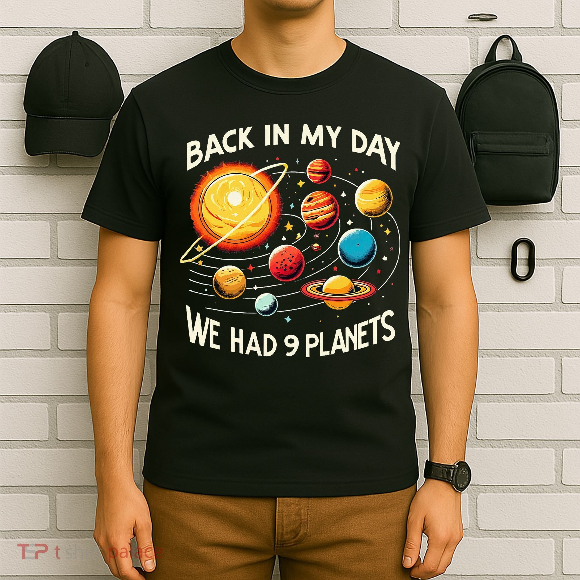 Funny Back In My Day We Had Nine Planet Astronomy Stargazing T-Shirt