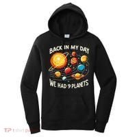 Funny Back In My Day We Had Nine Planet Astronomy Stargazing Women's Hoodie thumb 0