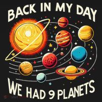 Funny Back In My Day We Had Nine Planet Astronomy Stargazing Women's Hoodie thumb 2
