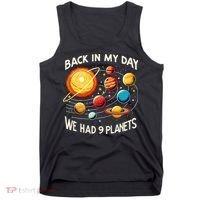 Funny Back In My Day We Had Nine Planet Astronomy Stargazing Tank Top thumb 0