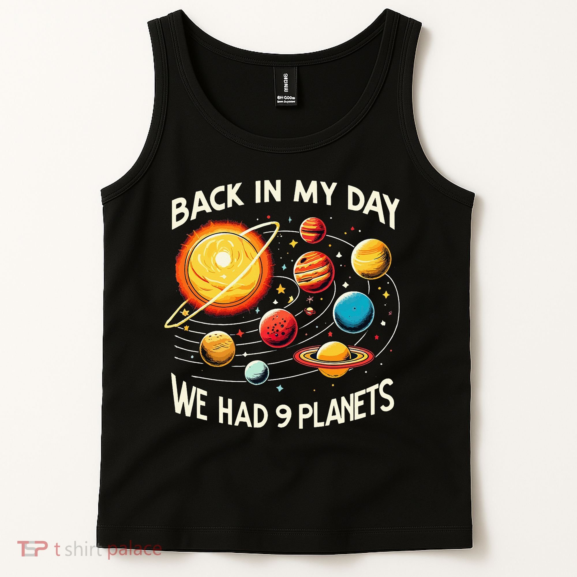 Funny Back In My Day We Had Nine Planet Astronomy Stargazing Tank Top